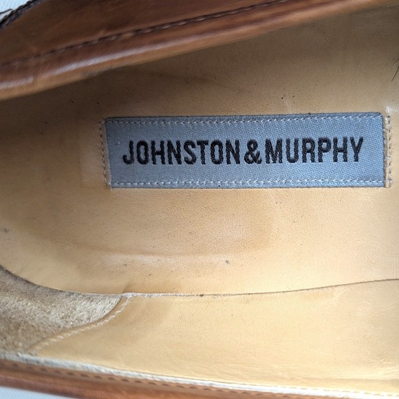 11.5 N Vintage Johnston & Murphy Men\'s Kiltie Tassel Loafers Brown Leather main image 2